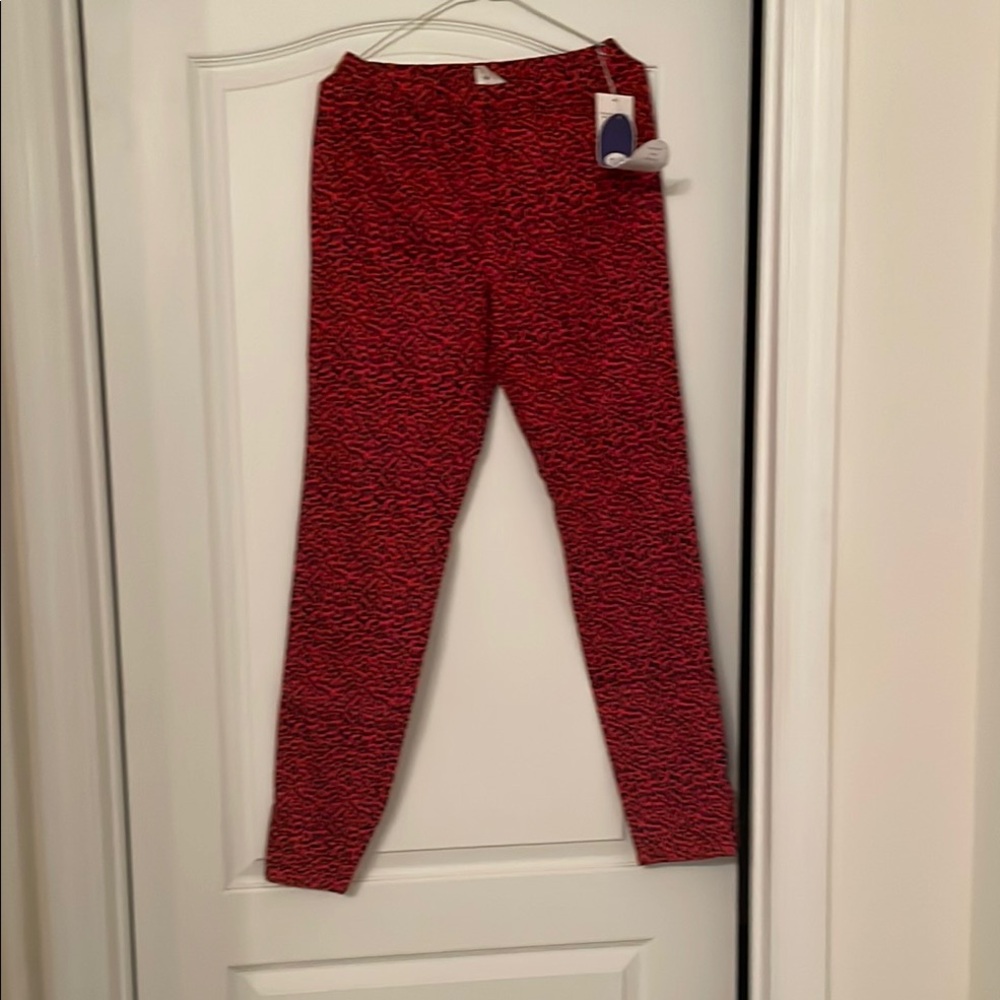 DG2 by Diane Gilman Red Patterned Boot Cut Pants